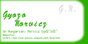 gyozo morvicz business card